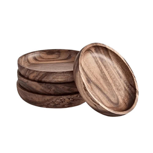 WOOD COASTER ROUND SHAPE (POLISH)